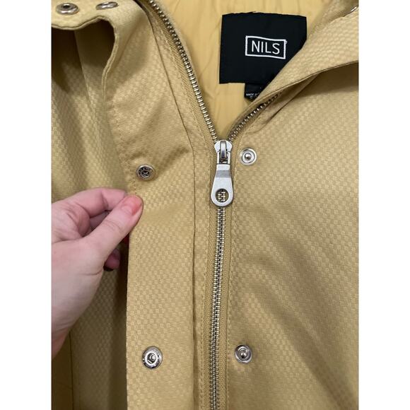 NILS Ski Womens Full Zip Hooded Insulated Coat Jacket Winter Size 12 Gold - Picture 2 of 16